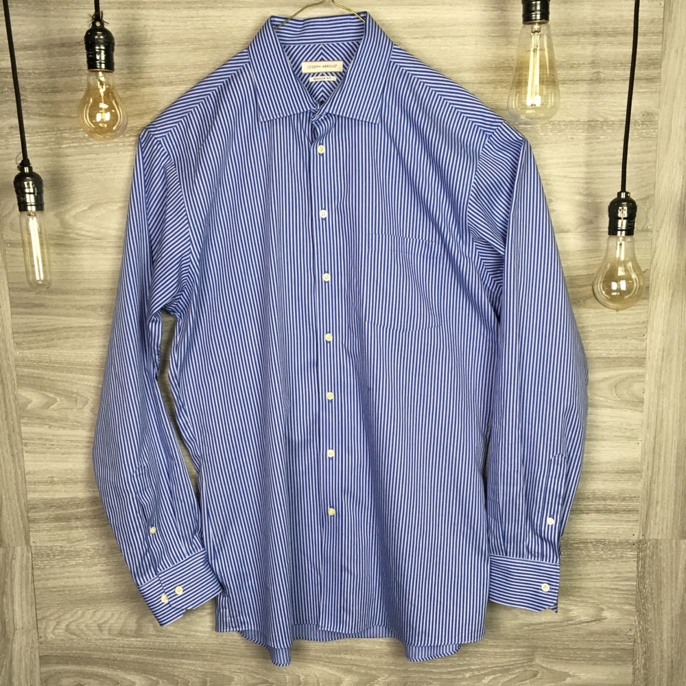 Joseph Abboud Reg Fit Striped Button Up Tall 17
